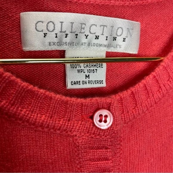 Bloomingdale’s Cashmere Collection Fifty Nine Button Down Cardigan Sweater - Picture 2 of 3